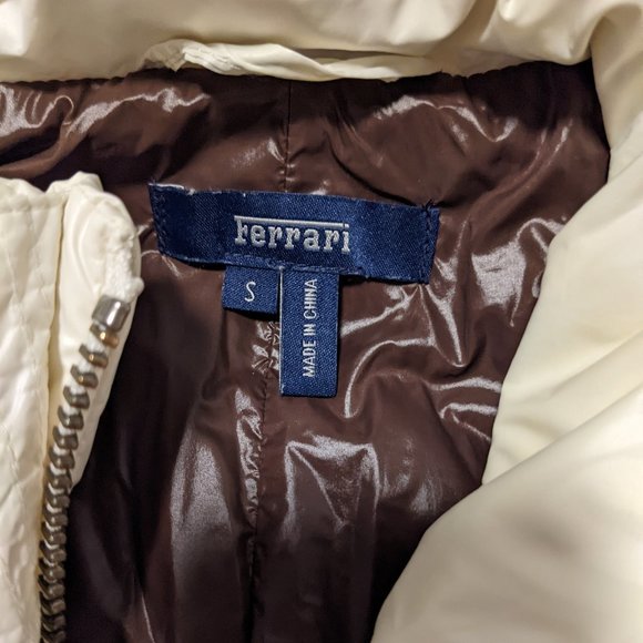Ferrari White Puffer Vest - Picture 2 of 7